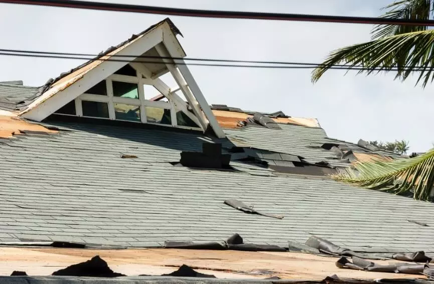 storm damage roof