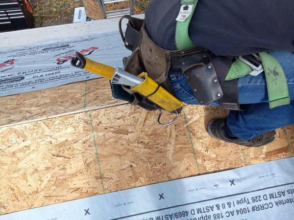 Underlayment on the roof