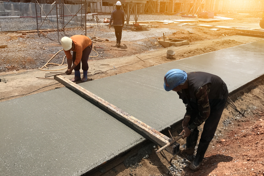 Dark roof with blue canvas