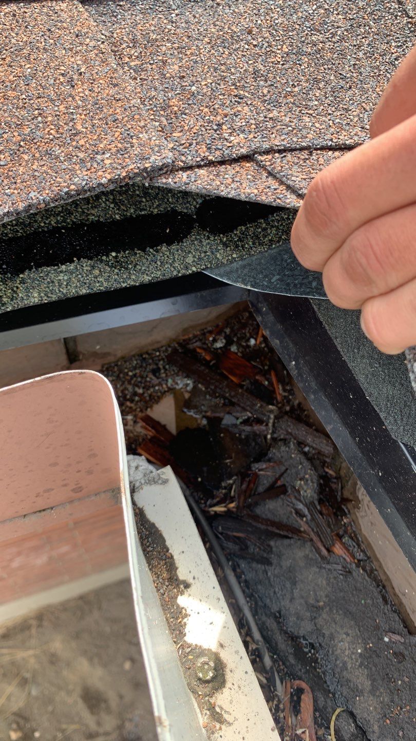 Old gutters on the roof